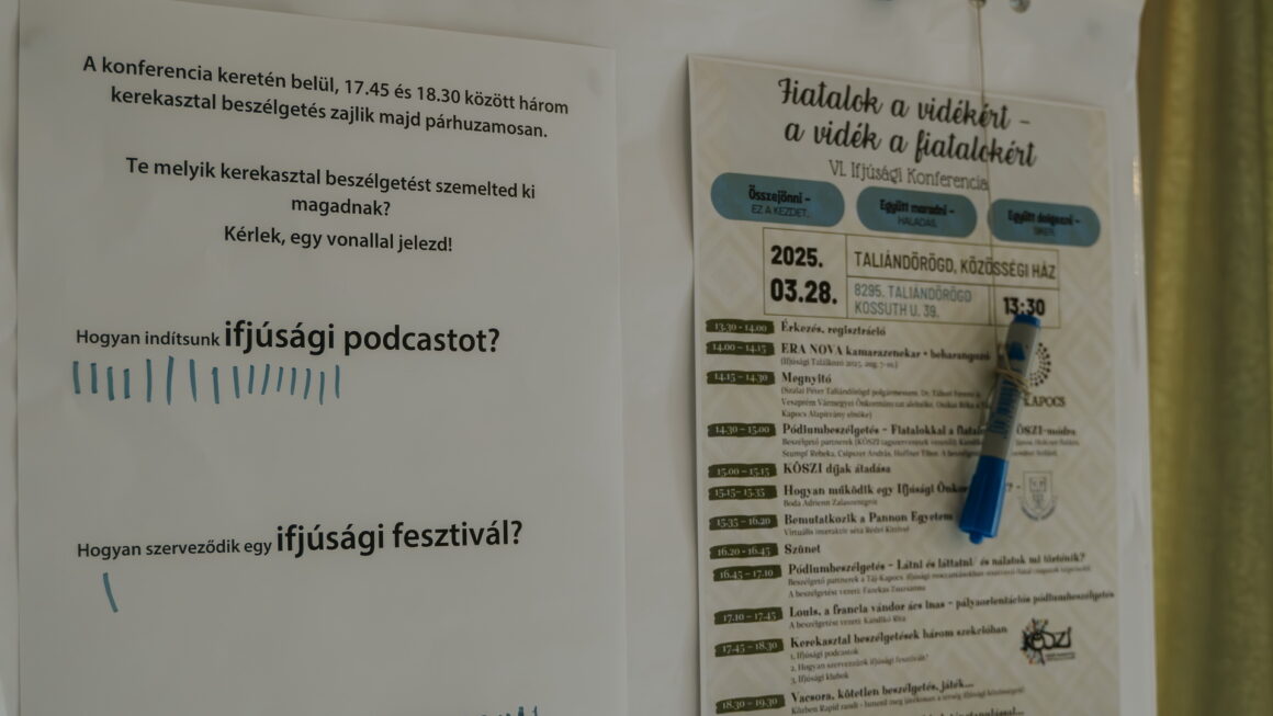 Már hatodik alkalommal került megrendezésre a Fiatalok a vidékért – a vidék a fiatalokért ifjúsági konferencia Taliándörögdön